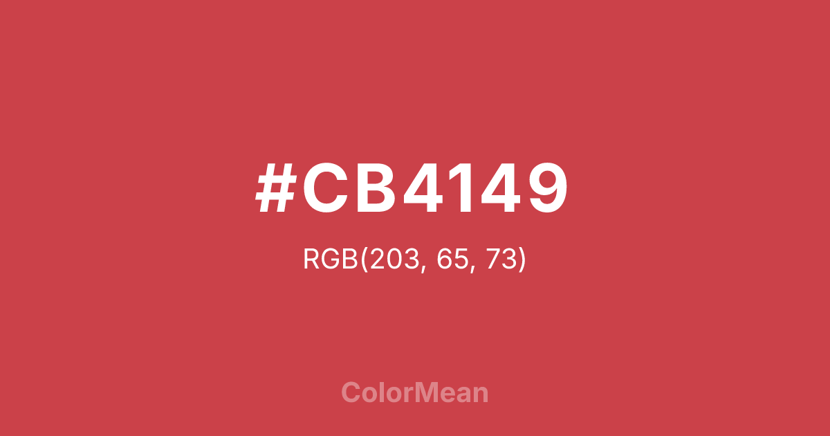 #CB4149 color swatch