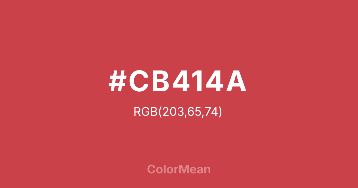 #CB414A color swatch