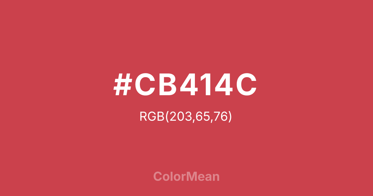 #CB414C color swatch