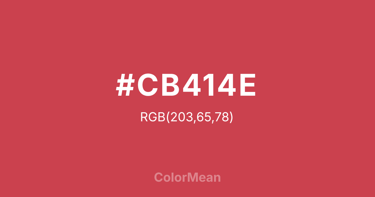 #CB414E color swatch