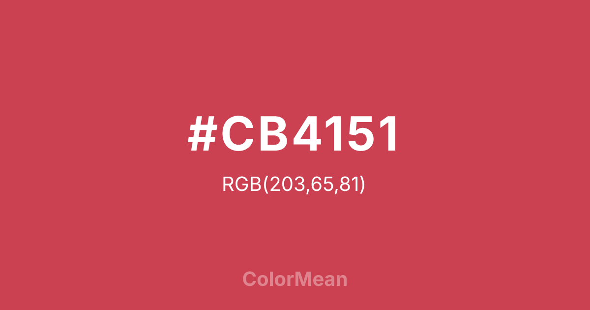 #CB4151 color swatch