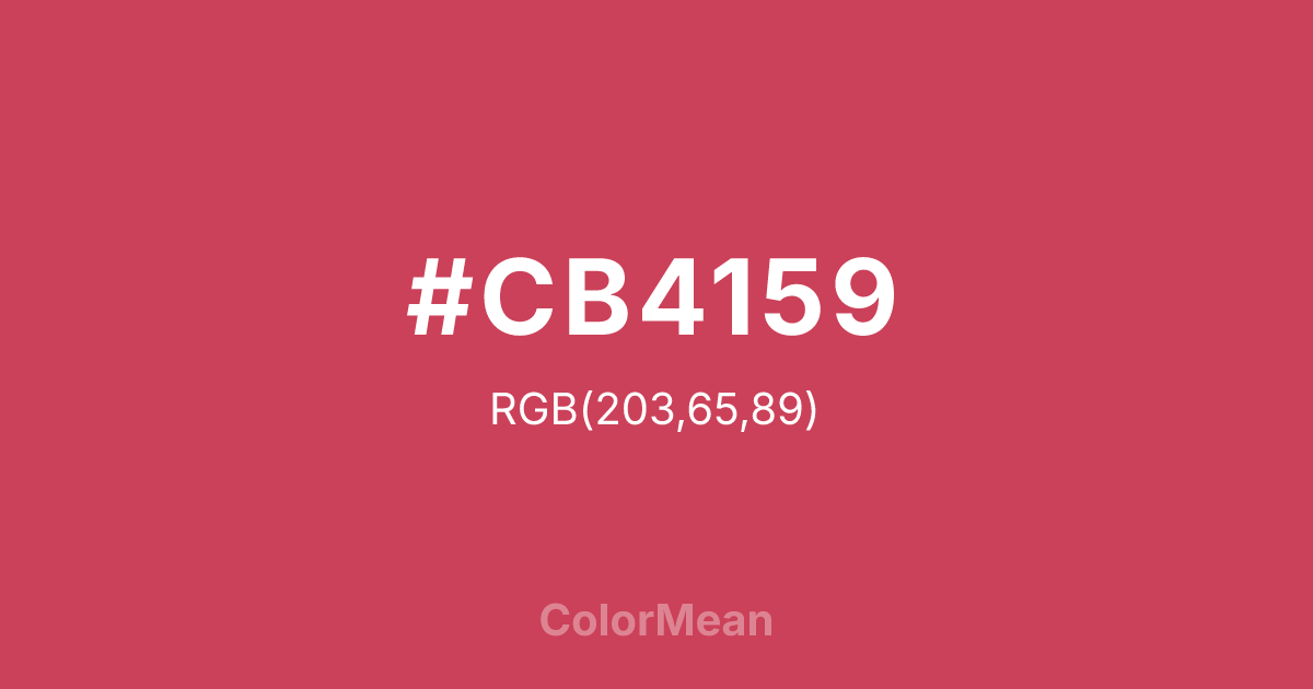#CB4159 color swatch