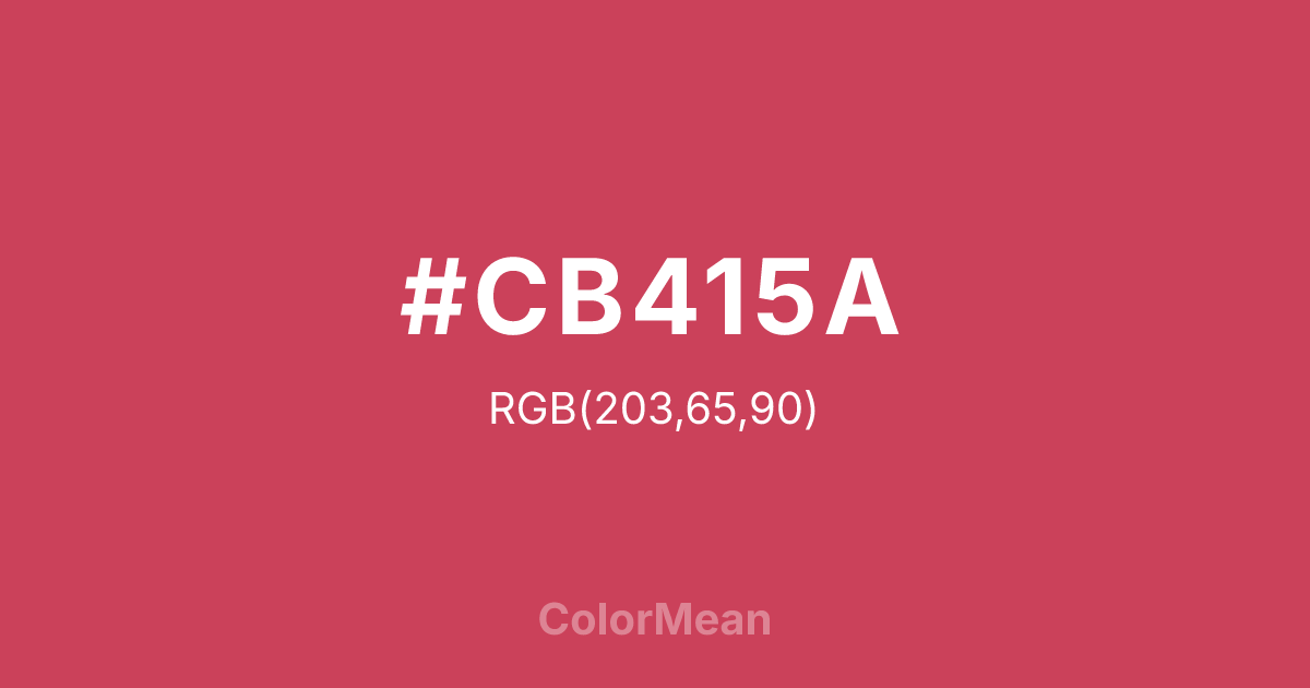 #CB415A color swatch