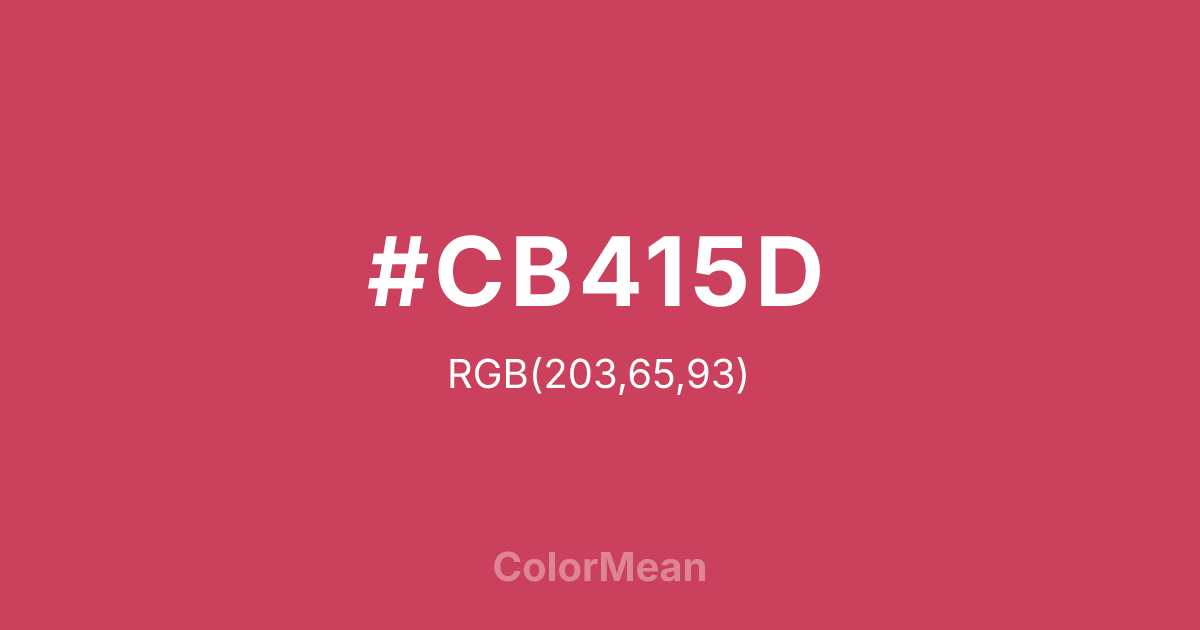 #CB415D color swatch