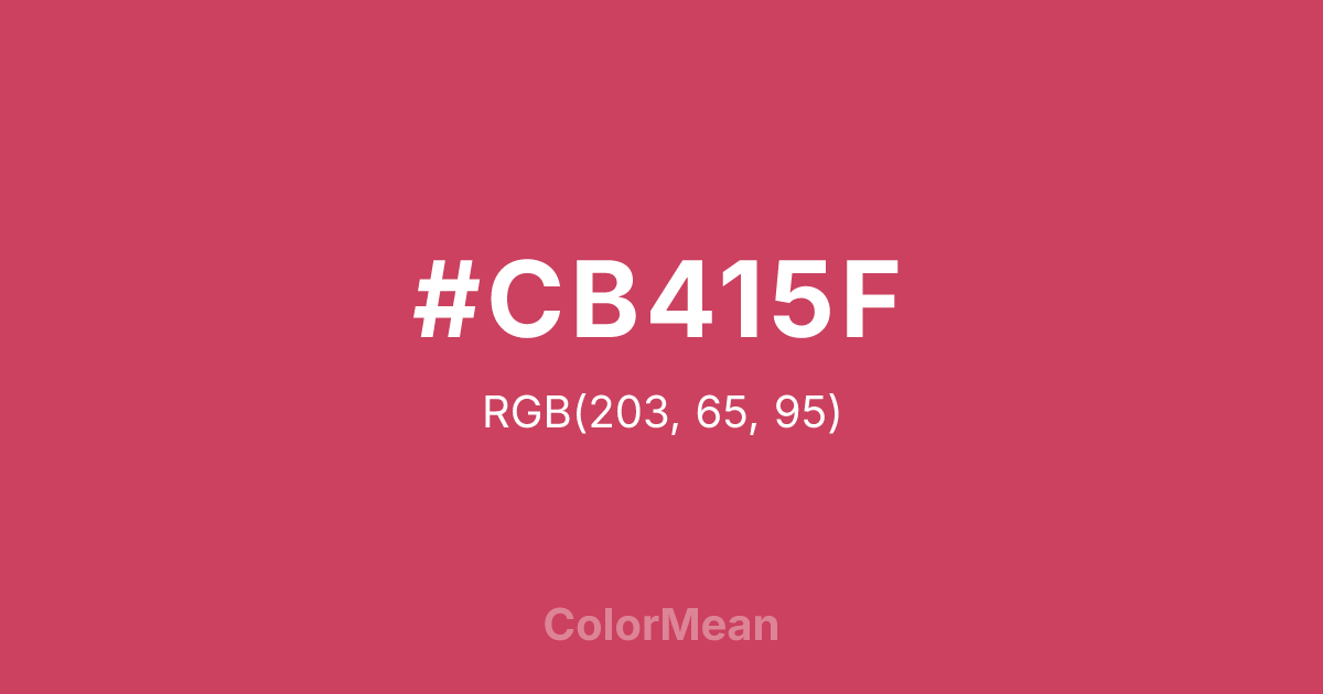#CB415F color swatch