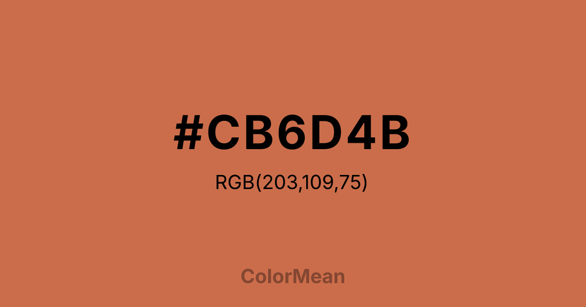 #CB6D4B color swatch