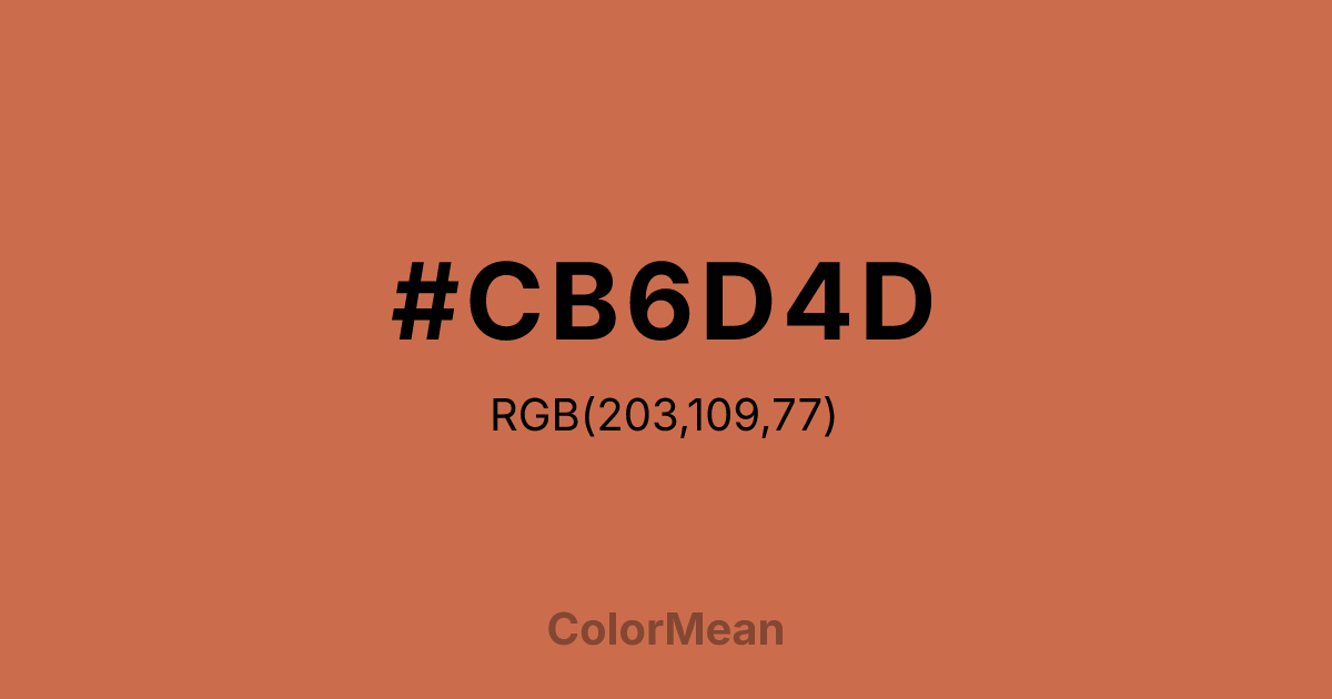 #CB6D4D color swatch