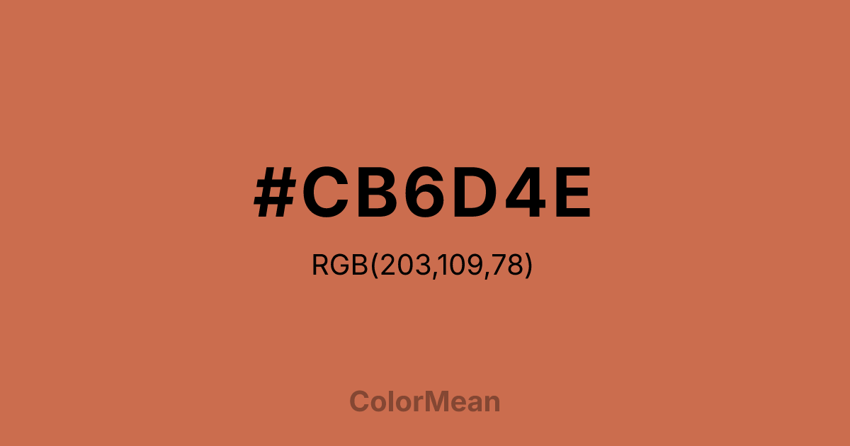 #CB6D4E color swatch