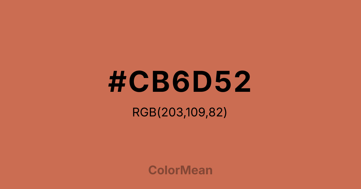 #CB6D52 color swatch