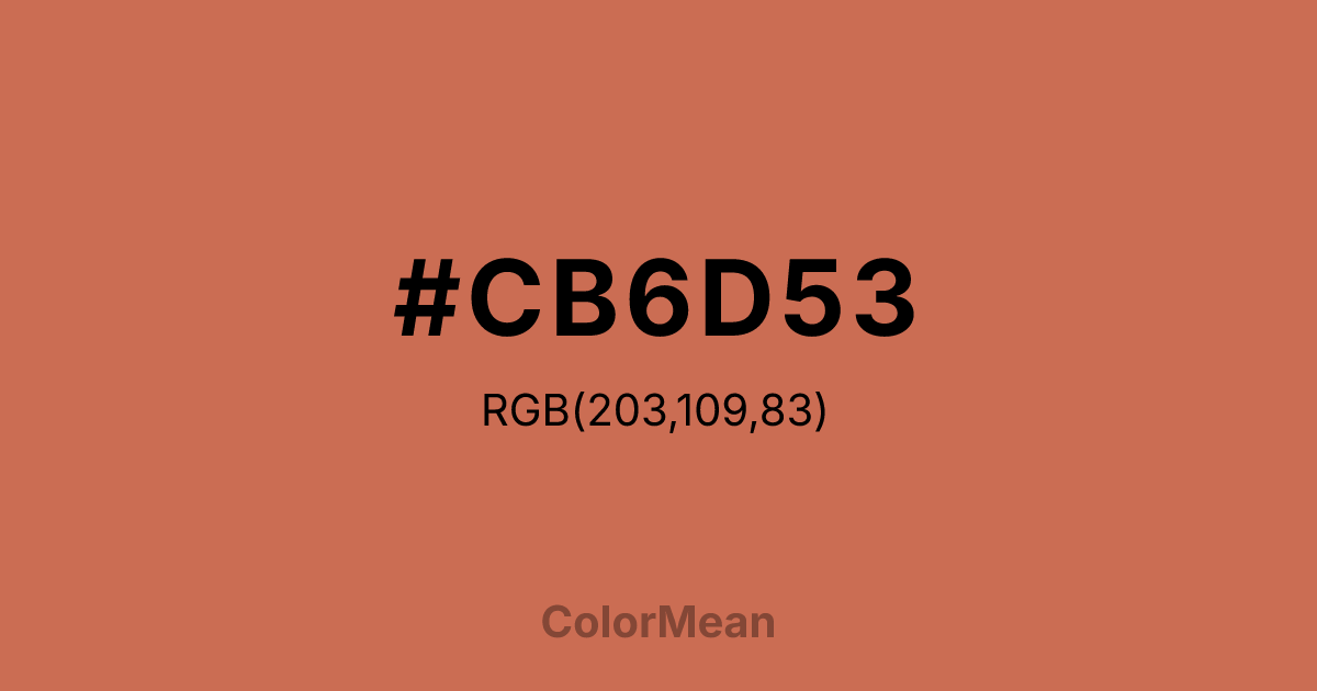 #CB6D53 color swatch