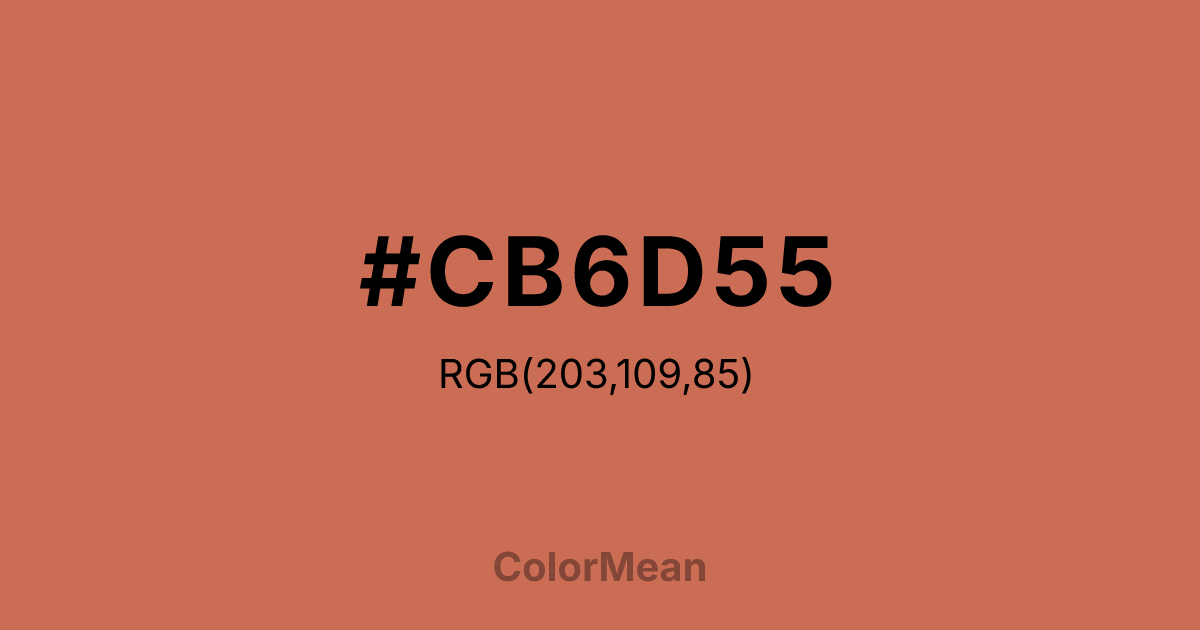 #CB6D55 color swatch