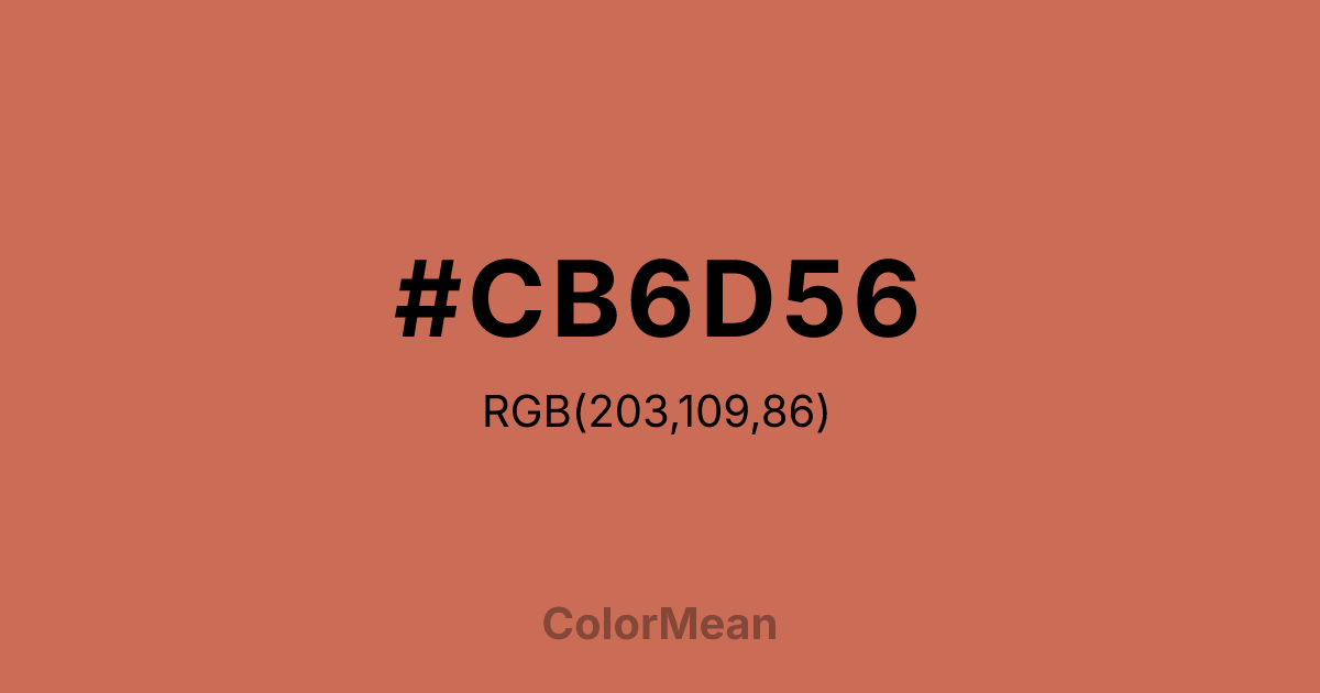 #CB6D56 color swatch