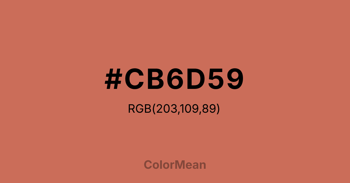 #CB6D59 color swatch