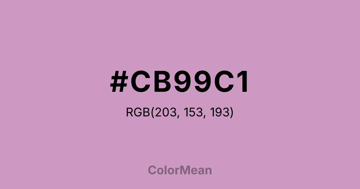 #CB99C1 color swatch