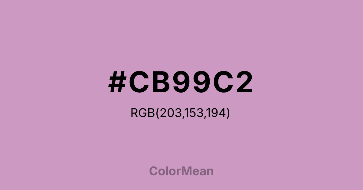 #CB99C2 color swatch