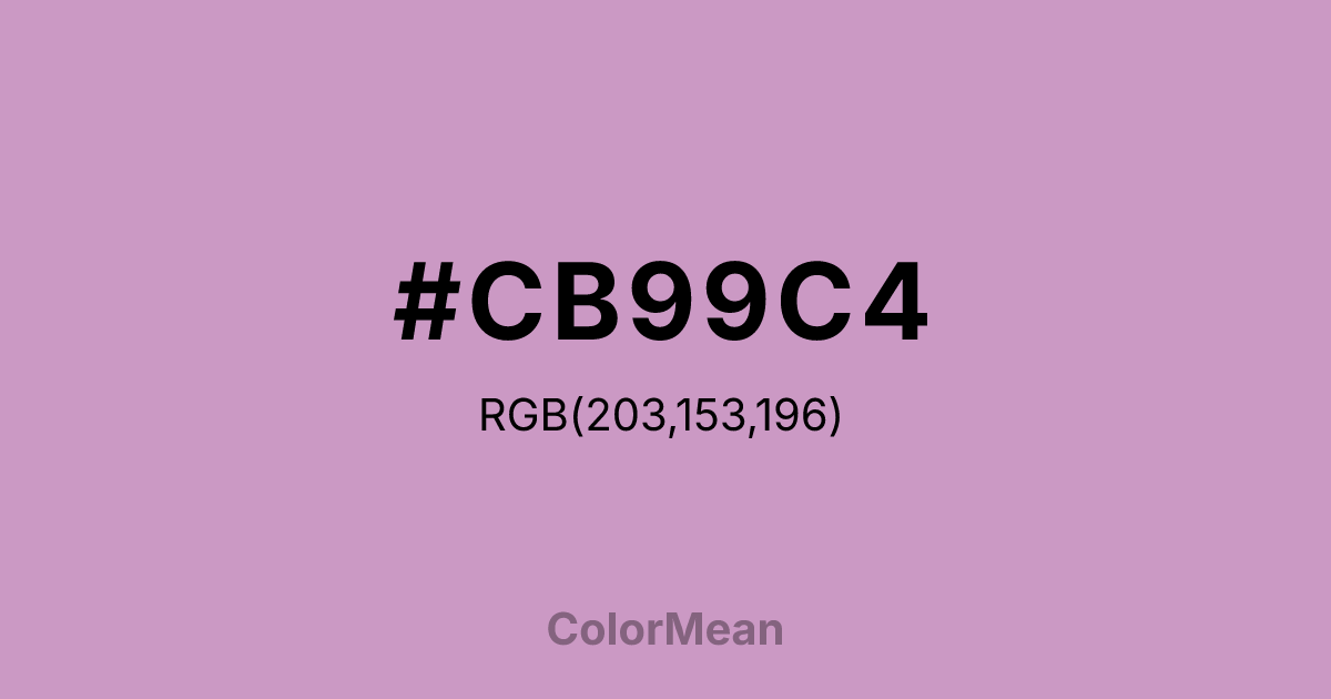 #CB99C4 color swatch