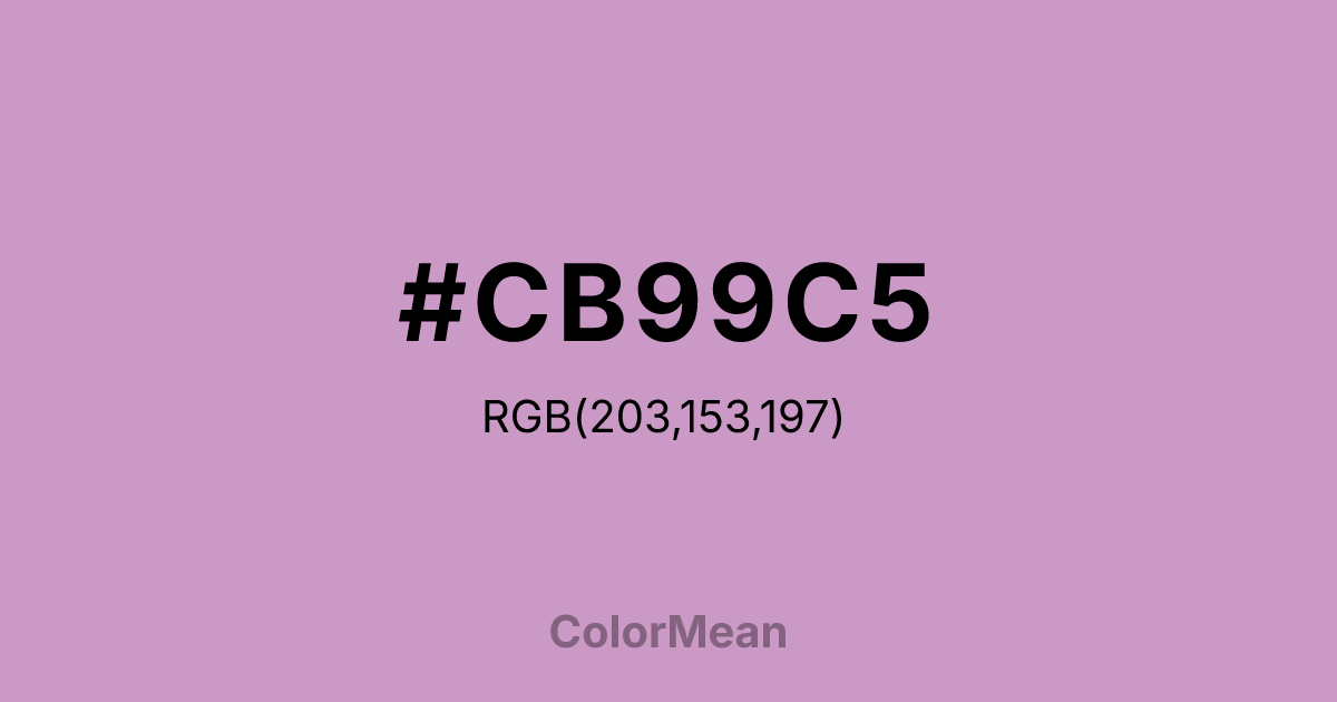 #CB99C5 color swatch