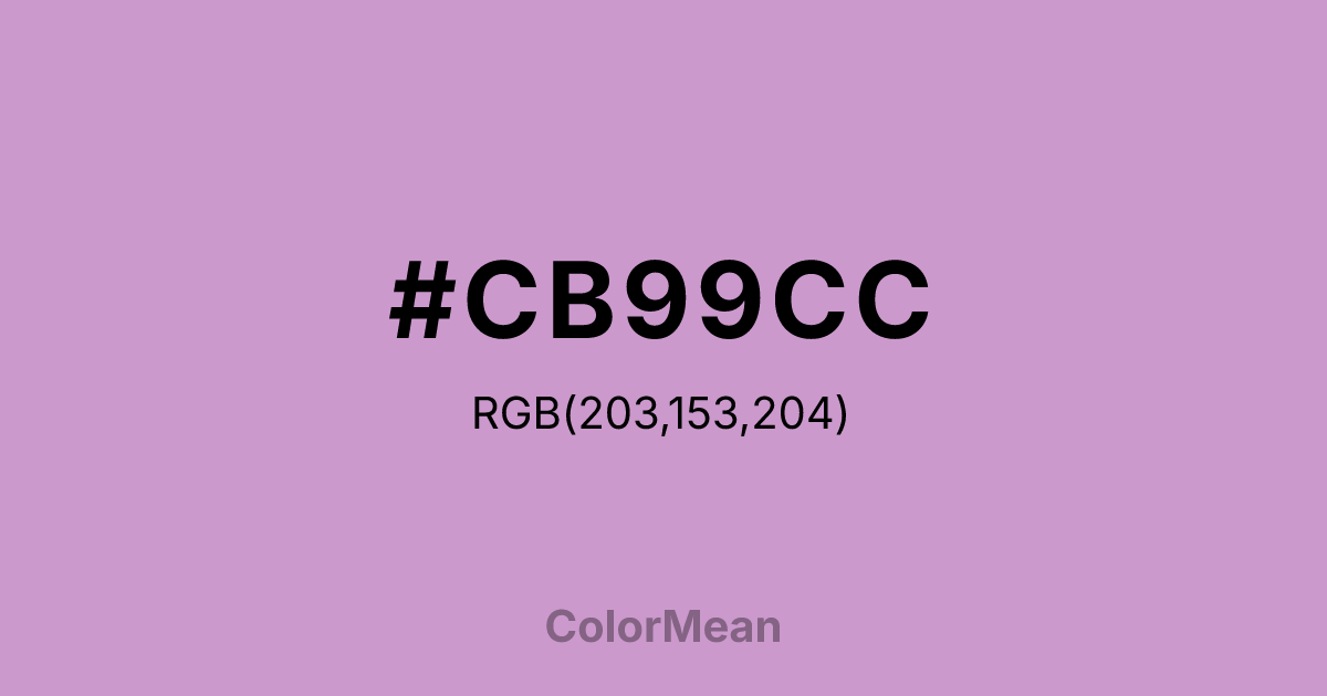 #CB99CC color swatch