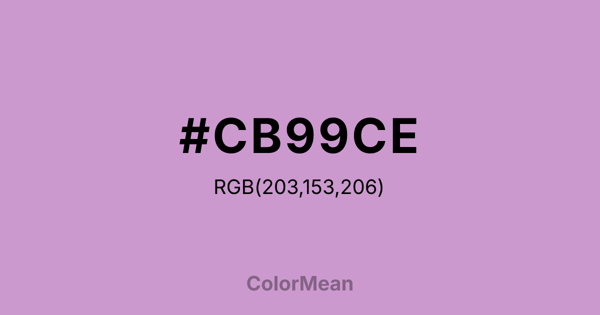 #CB99CE color swatch