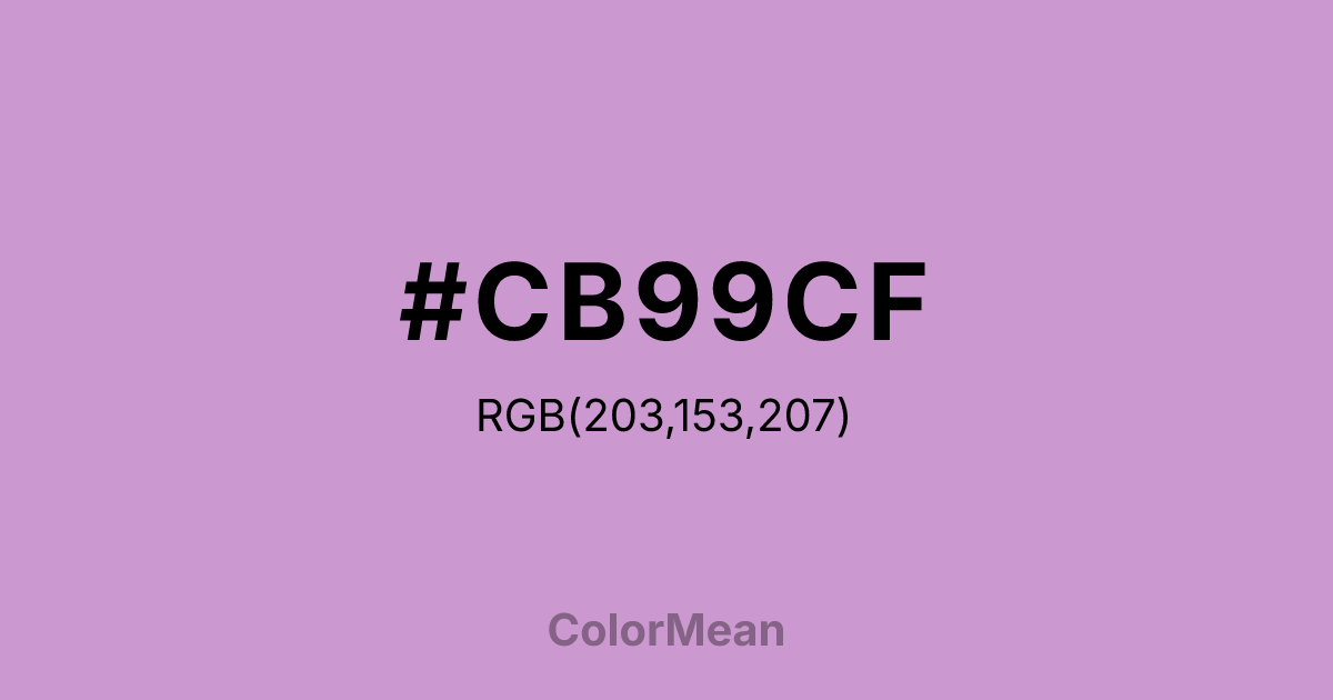 #CB99CF color swatch