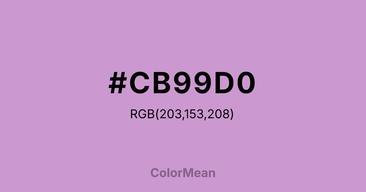 #CB99D0 color swatch