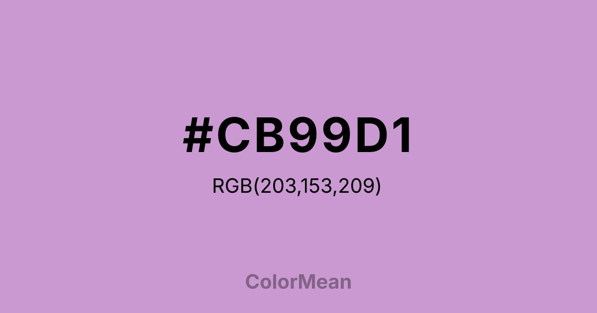 #CB99D1 color swatch