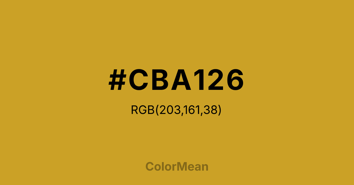 #CBA126 color swatch