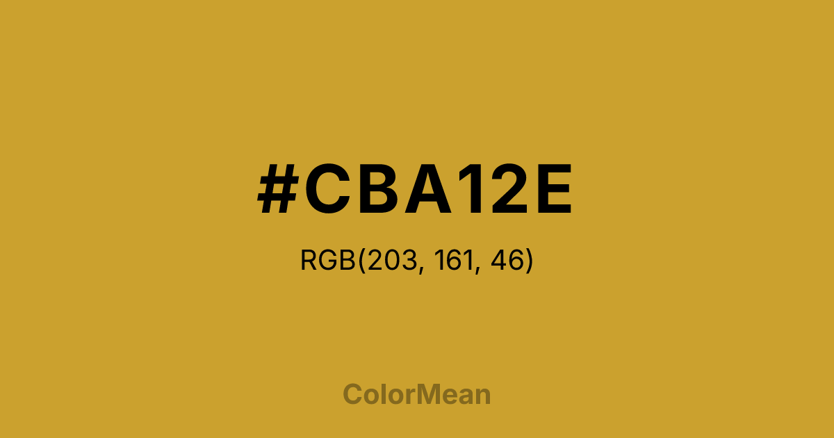 #CBA12E color swatch