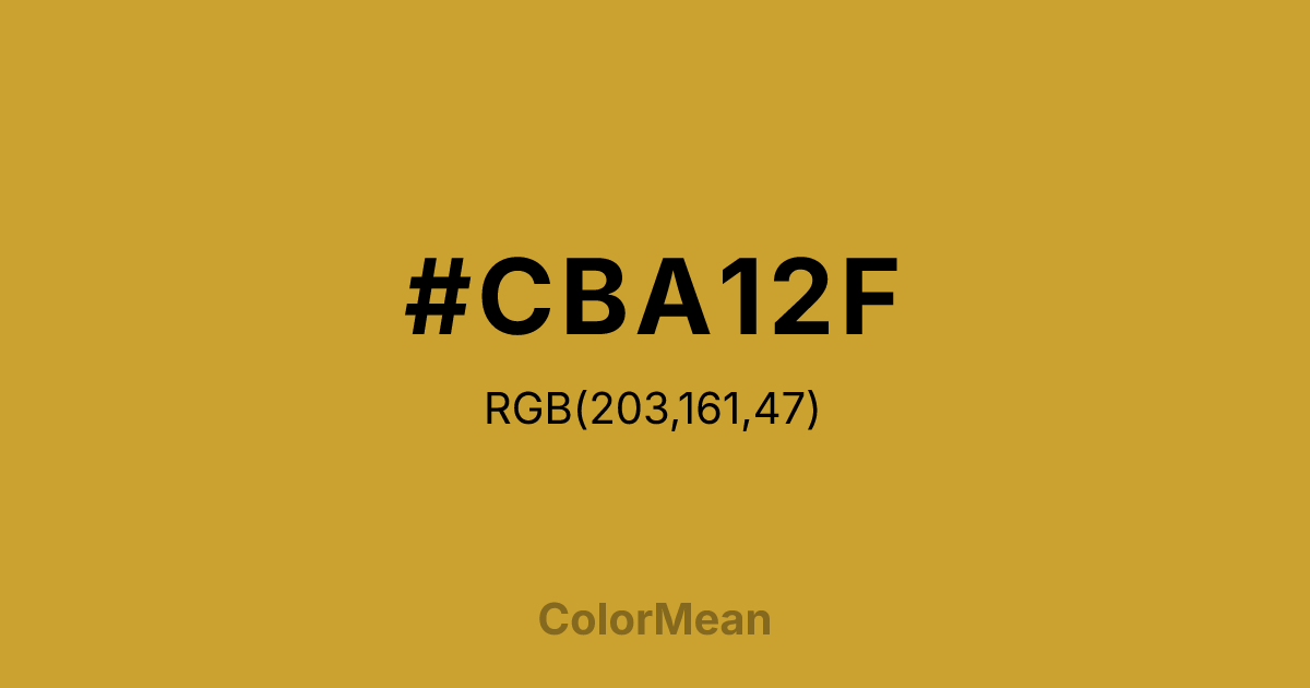 #CBA12F color swatch