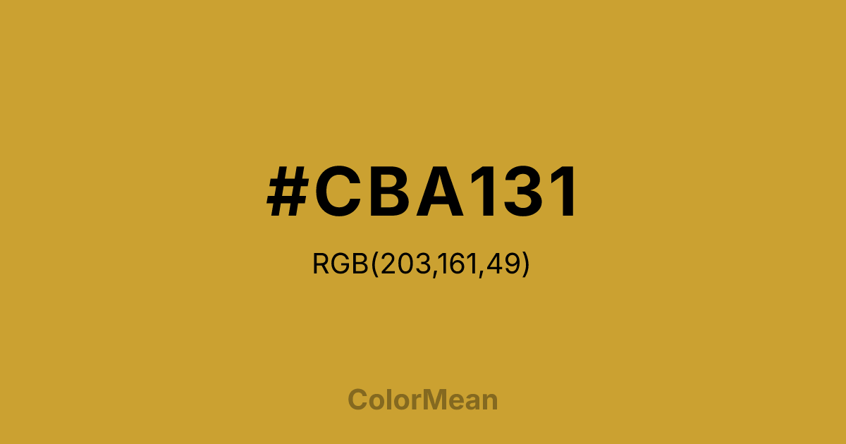 #CBA131 color swatch