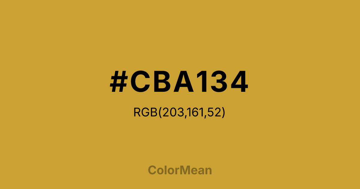 #CBA134 color swatch