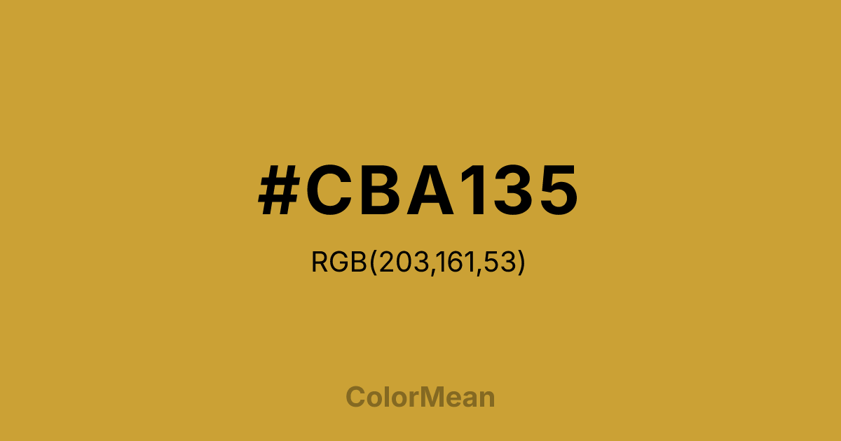 #CBA135 color swatch