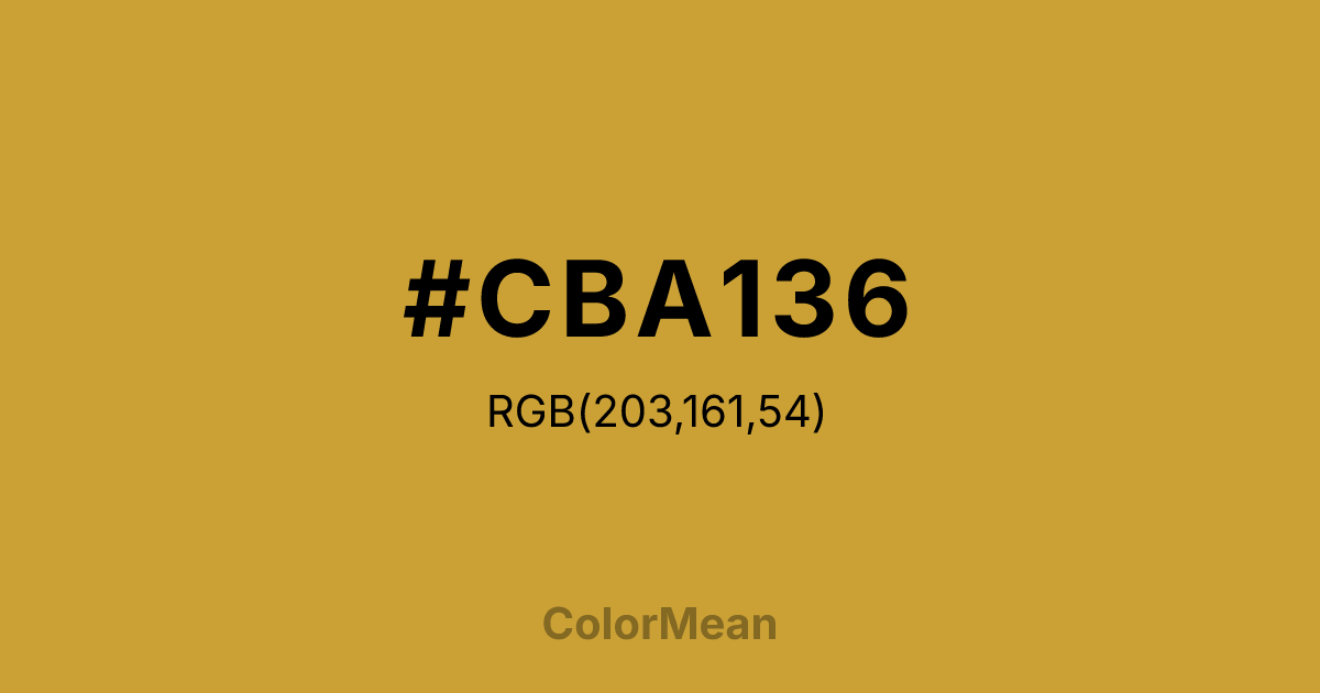 #CBA136 color swatch