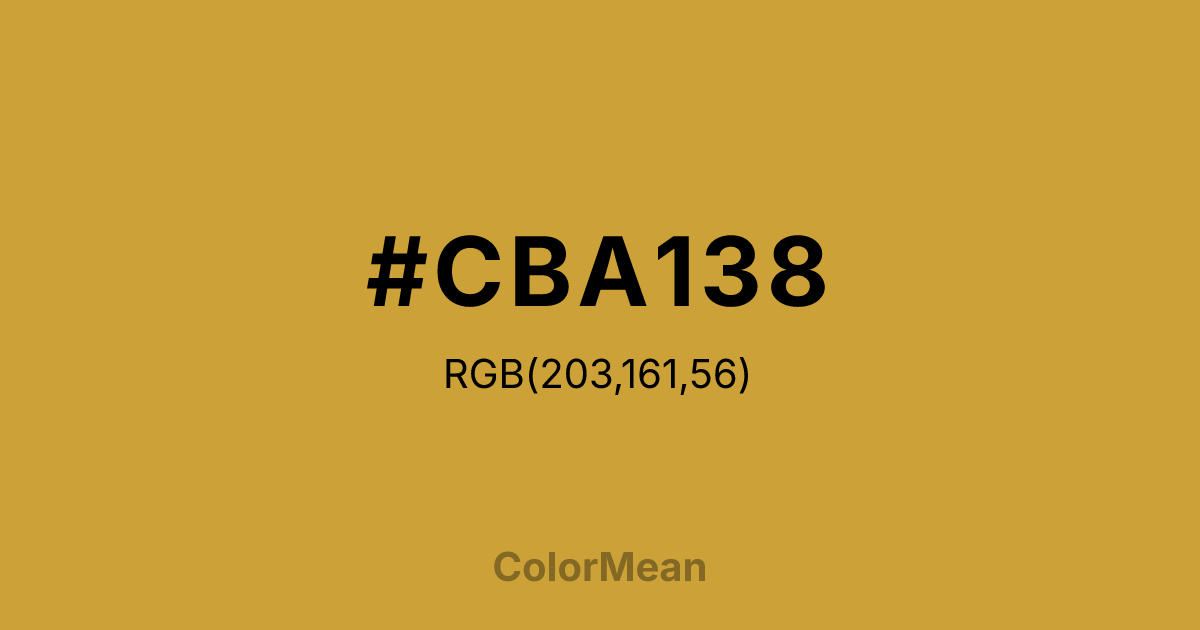 #CBA138 color swatch