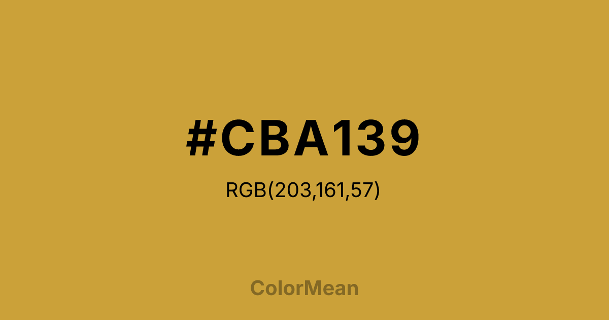 #CBA139 color swatch