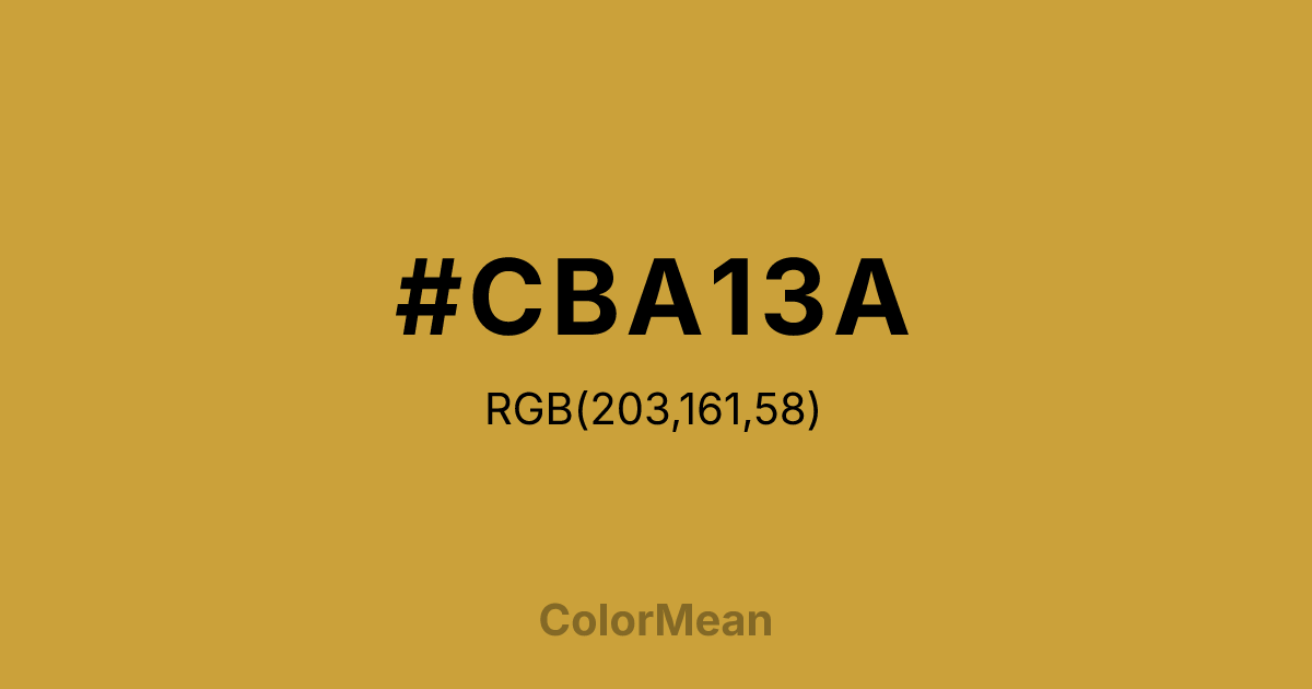 #CBA13A color swatch
