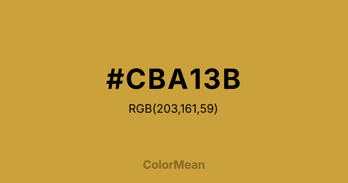 #CBA13B color swatch