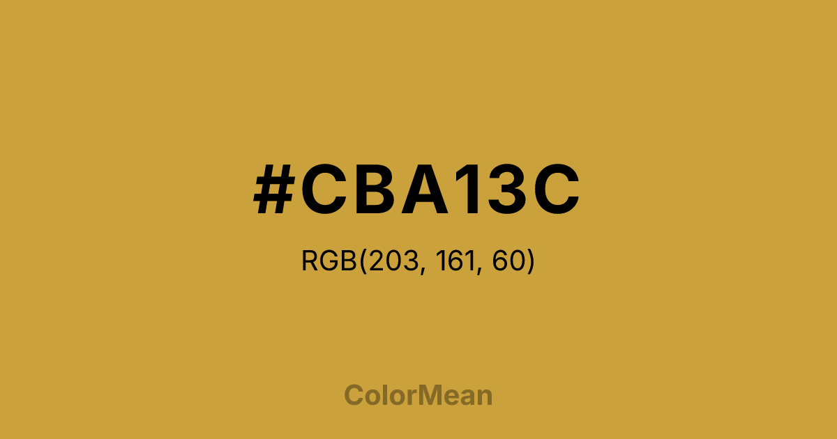 #CBA13C color swatch