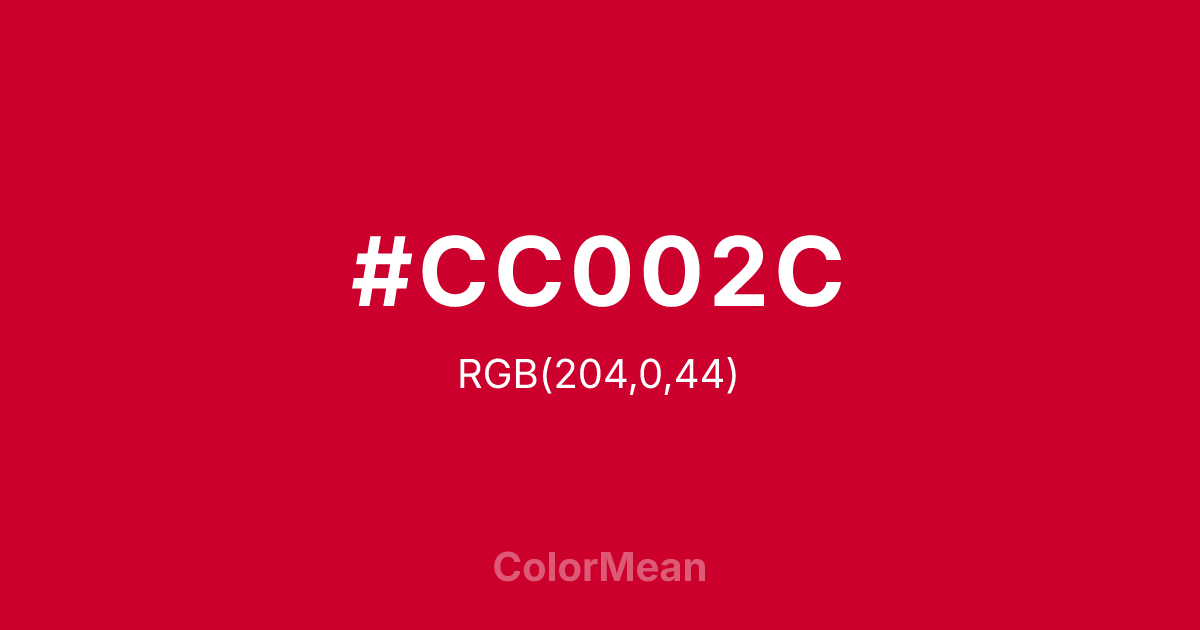 #CC002C color swatch