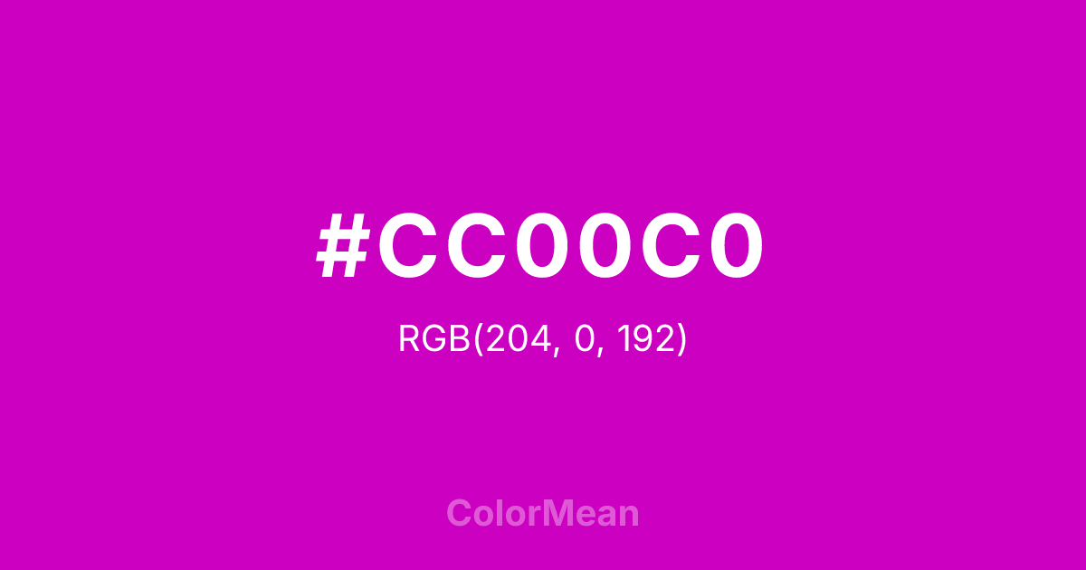 #CC00C0 color swatch