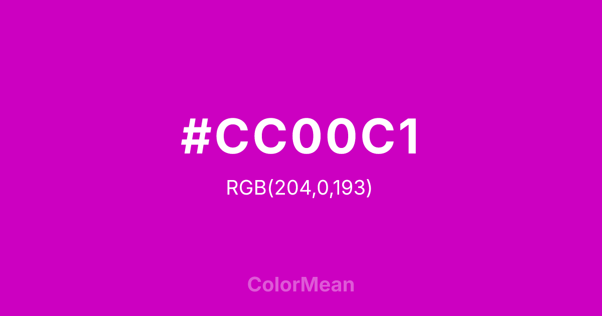 #CC00C1 color swatch