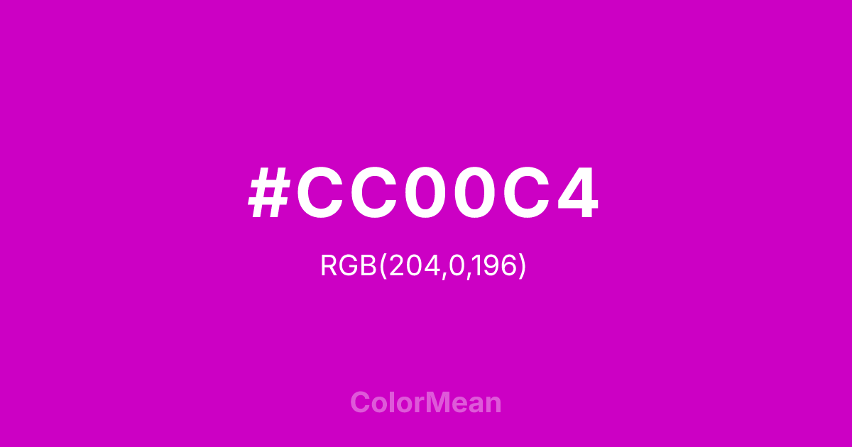 #CC00C4 color swatch