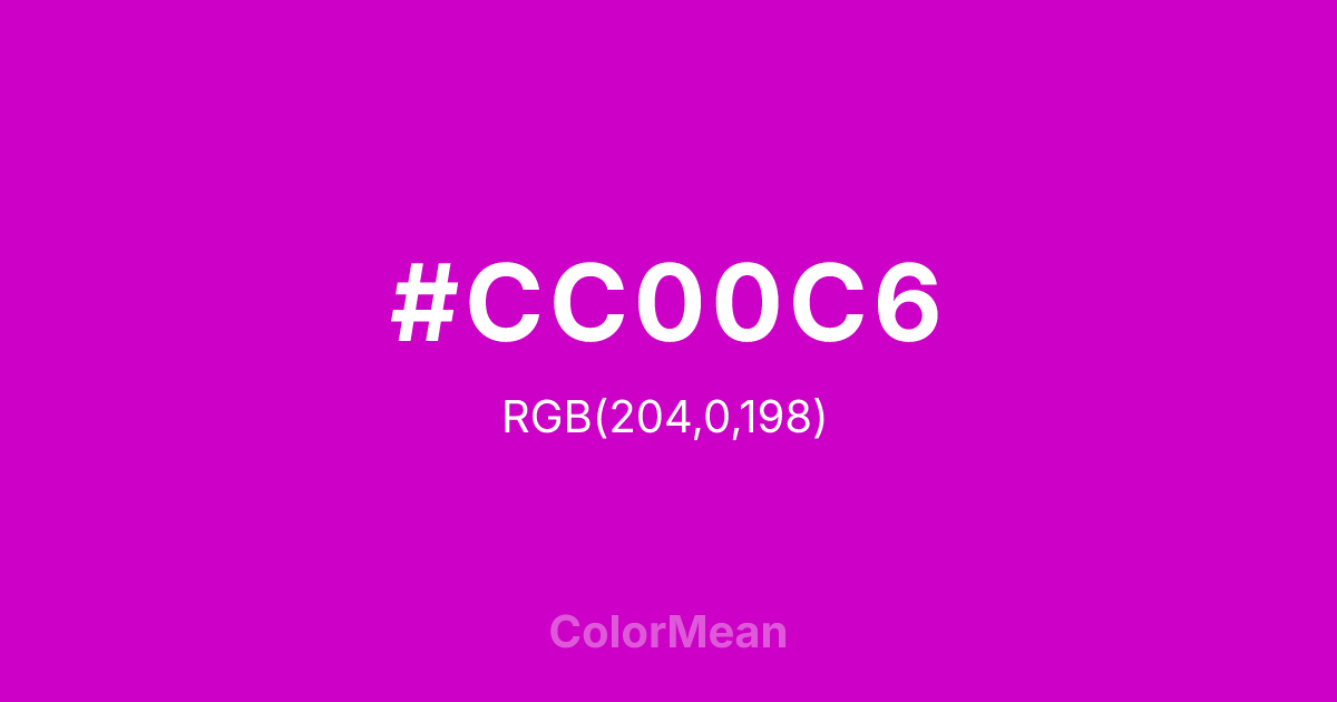 #CC00C6 color swatch