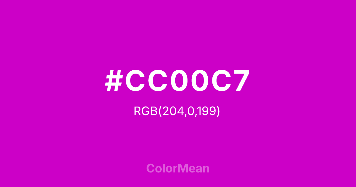 #CC00C7 color swatch