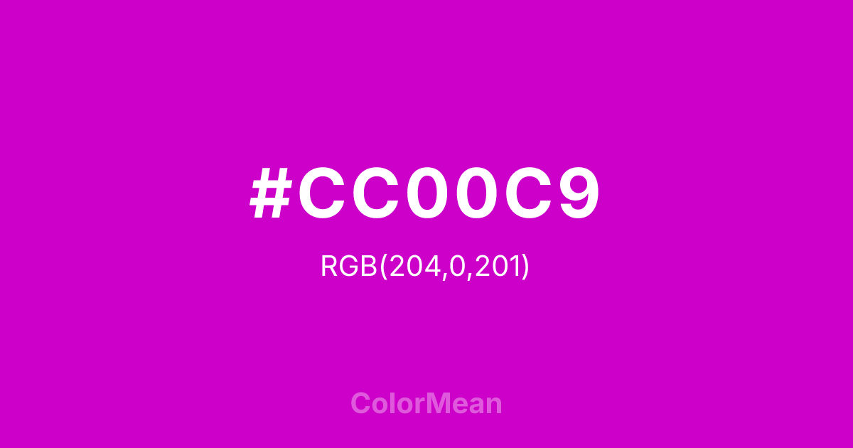 #CC00C9 color swatch
