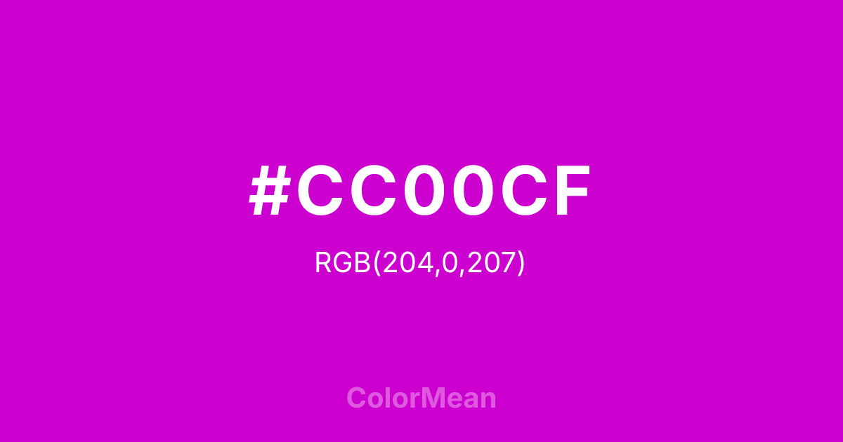 #CC00CF color swatch