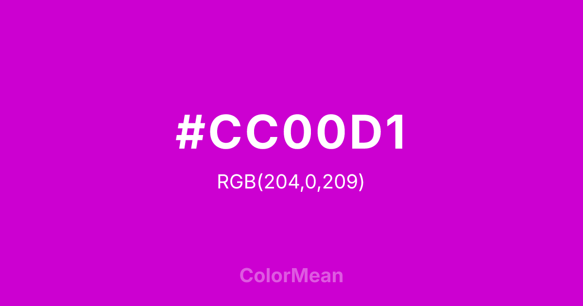 #CC00D1 color swatch