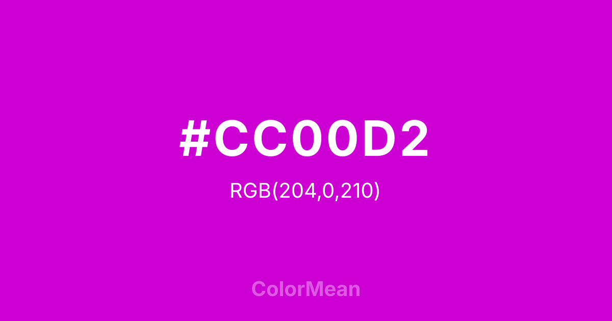 #CC00D2 color swatch