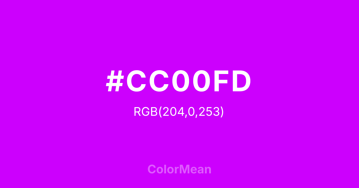 #CC00FD color swatch
