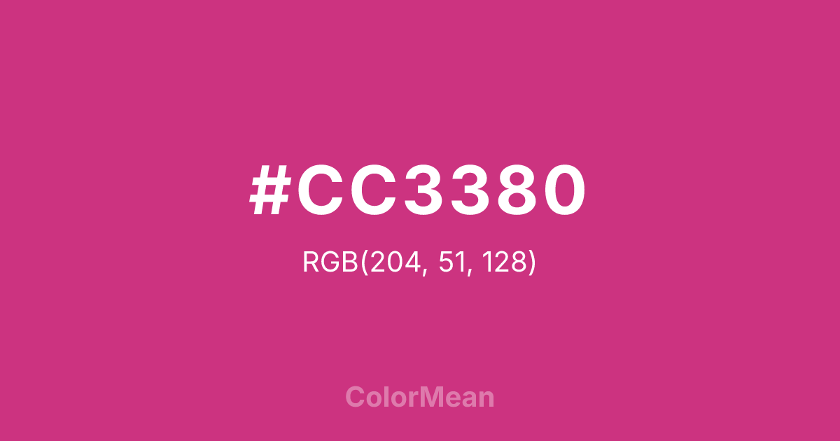 #CC3380 color swatch